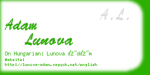 adam lunova business card